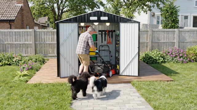 Amazon.com : Metal Shed 8x10x6 FT - Steel Tool Storage with
